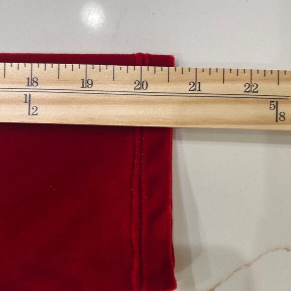 Maxi Dress Red Velvet Tie Mock Neck Long Sleeve Elegant Formal Fairy Holiday - Picture 12 of 12